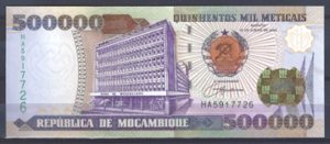 500.000 Meticais 16-6-2003  P 142  UNC