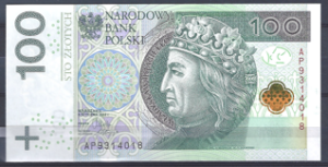 100 Zlotych 5-1-2012  P 186-a  UNC