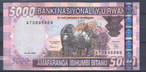 5.000 Francs 1-4-2004  P 33-a  UNC
