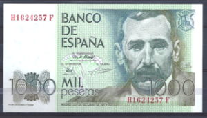 1.000 Pesetas 1979  P 158  UNC