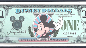 1 Dollar 1987 Walt Disney Mickey