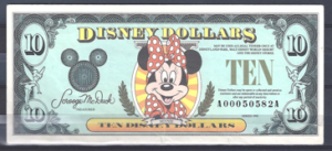 10 Dollars 1990 Walt Disney Minnie  ZFR