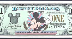 1 Dollar 1996 Walt Disney Mickey UNC