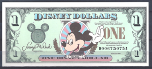 1 Dollar 1999 Walt Disney Mickey UNC