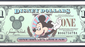 1 Dollar 1999 Walt Disney Mickey UNC