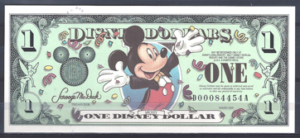 1 Dollar 2000 Walt Disney Mickey  UNC