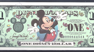 1 Dollar 2000 Walt Disney Mickey  UNC