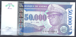50.000 Zaires 30-1-1996  P 74-a  UNC