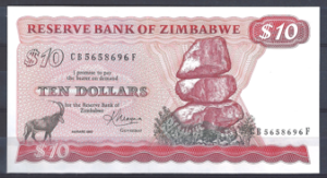 10 Dollars 1983  P 3-d  UNC