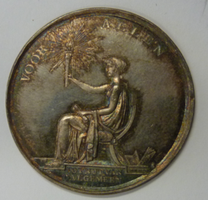 25-jarig bestaan Maatschappij tot Nut van het Algemeen 1809.  Silver