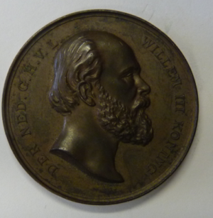 Penning 70e verjaardag Koning Willem III 1817-1887
