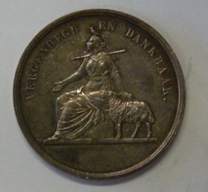 Broodpenning Hervormde Diaconie te Amsterdam ca. 1861 Zilver RARE!!!!