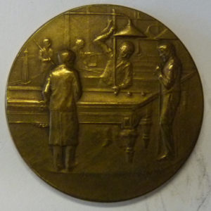 Prijsmedaille Biljardvereniging Amsterdam Zuid 1918