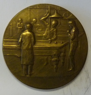 Prijsmedaille Biljardvereniging Amsterdam Zuid 1918