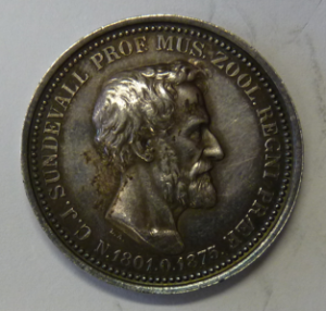 Herinneringsmedal Carl Jacob Sundevall, Zweden 1879 Zilver