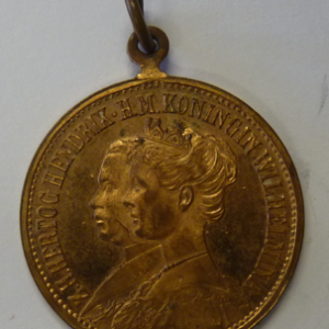 Draagpenning huwelijk Koningin Wilhelmina en Prins Hendrik 1901