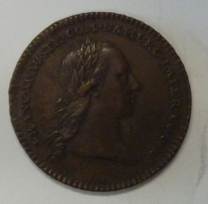 Medal inhuldiging van Frans II van Oostenrijk in Namen, Belgium 1792