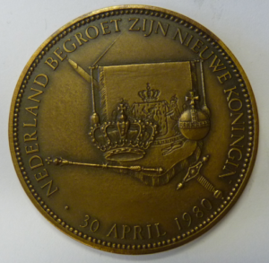 Inhuldigingdpenning Koningin Beatrix op 30 april 1980