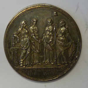 Medal inhuldiging van Willem V als stadhouder van de Provincie Utrecht Zilver
