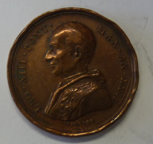 Medal Leo VIII "Venite ad Me Omnes" "Haec Est Porta Domini" Vaticaan 1900  RARE!!
