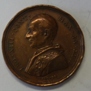 Medal Leo VIII "Venite ad Me Omnes" "Haec Est Porta Domini" Vaticaan 1900 RARE!!