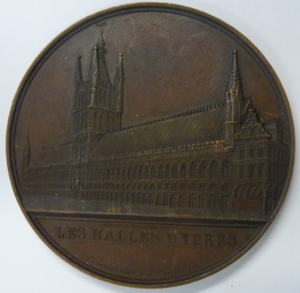 Medal Markthallen van Ieper, Belgium 1849