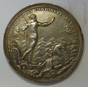 Penning Resolutie van de Burgerlijke Onrust in Amsterdam 1696. Zilver