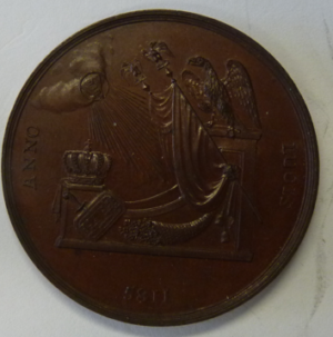 Medal Loge "Berceau du Roi de Rome"1811-1813 in Den Haag