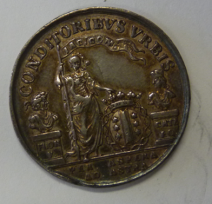 Vroedschapspenning Noordelijke Nederlanden Republiek 1581-1795 Stad Gouda  Zilver
