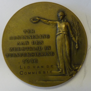 Prijspenning wedstrijd Tuinversiering, Den Haag 1916