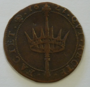 Penning Albert en Isabelle D.G., Graafschap Vlaanderen - Spaans Nederlanden 1621  RARE!!