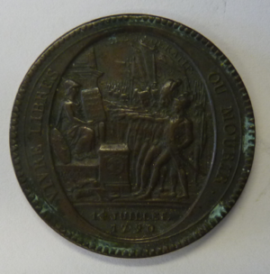 Medal French Revolution 14 Julliet 1790 "Cinq Sols",  France 1792