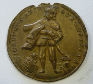 Satirische medal, Het Heilige Roomse Rijk, Josef II en Maria Theresia, Oostenrijk ca. 1765