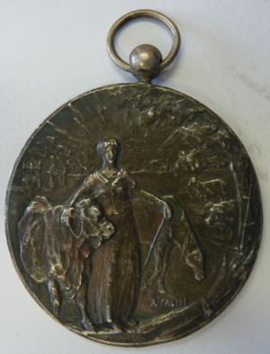 Prijsmedaille Land- en Tuinbouw tentoonstelling te Gilze 1919. Zilver