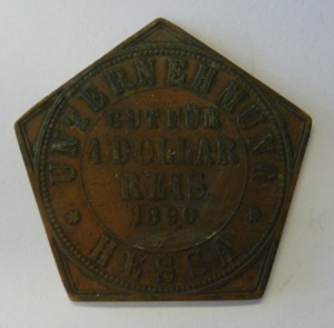 Plantage token Nederlandsch Indie 1890