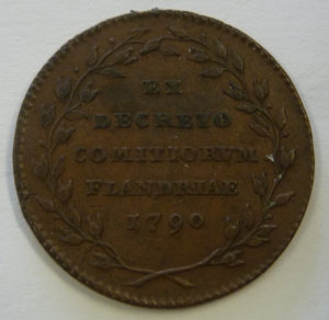 Medal Vrijheid keert terug naar Graafschap Vlaanderen, Belgium 1790