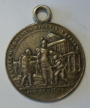 Inhuldiging Prins Willem IV tot Markgraaf van Vlissingen en Veere 1751. Zilver