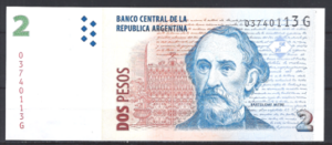 2 Pesos 2002  P 352-3  UNC