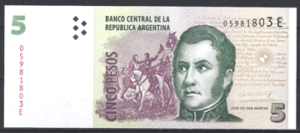 5 Pesos 2003  P 353-a3  UNC
