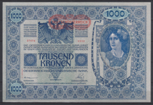 1.000 Kronen 1902 (1919)  P 61  II.auflage  UNC-
